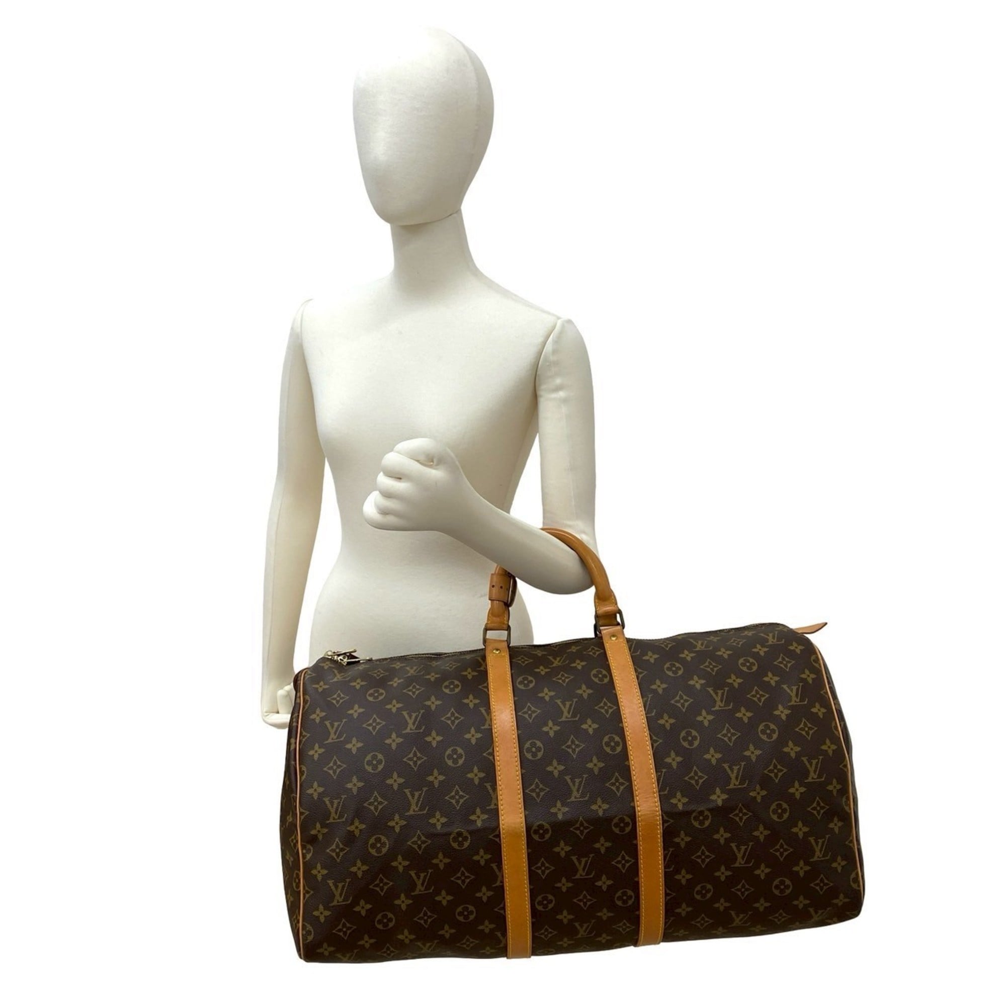 Louis Vuitton Brown Leather Pvc Boston Bag (Pre-Owned)