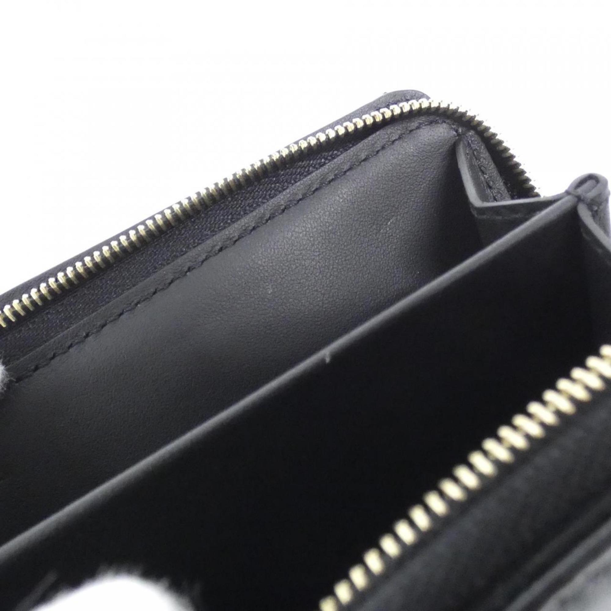 Louis Vuitton Black Leather Coin Purse/Coin Case (Pre-Owned)