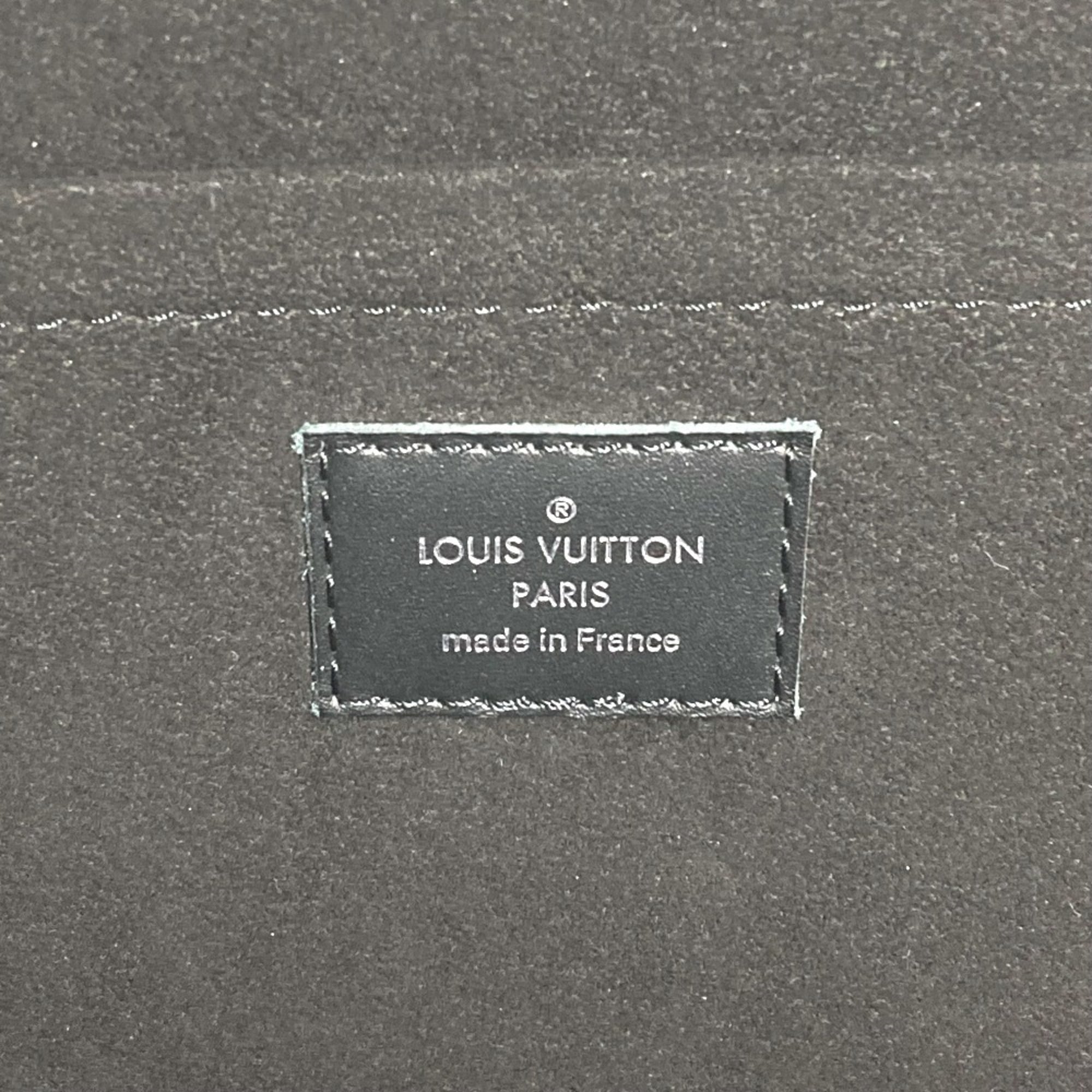 Louis Vuitton Black Yellow Epi Leather Clutch Bag Pochette Pouch (Pre-Owned)