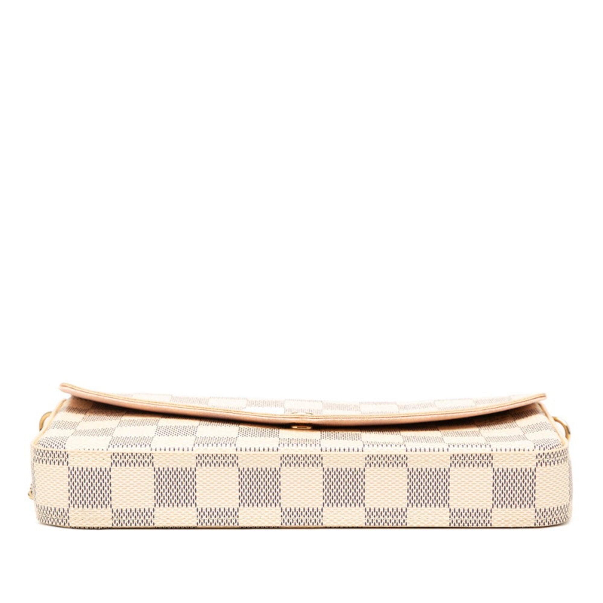Louis Vuitton White Pvc Leather Pochette Shoulder Bag (Pre-Owned)