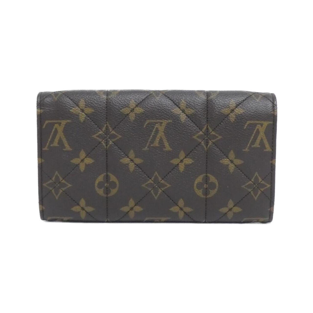 Louis Vuitton Brown Coated Canvas Long Wallet (Bi-Fold) (Pre-Owned)
