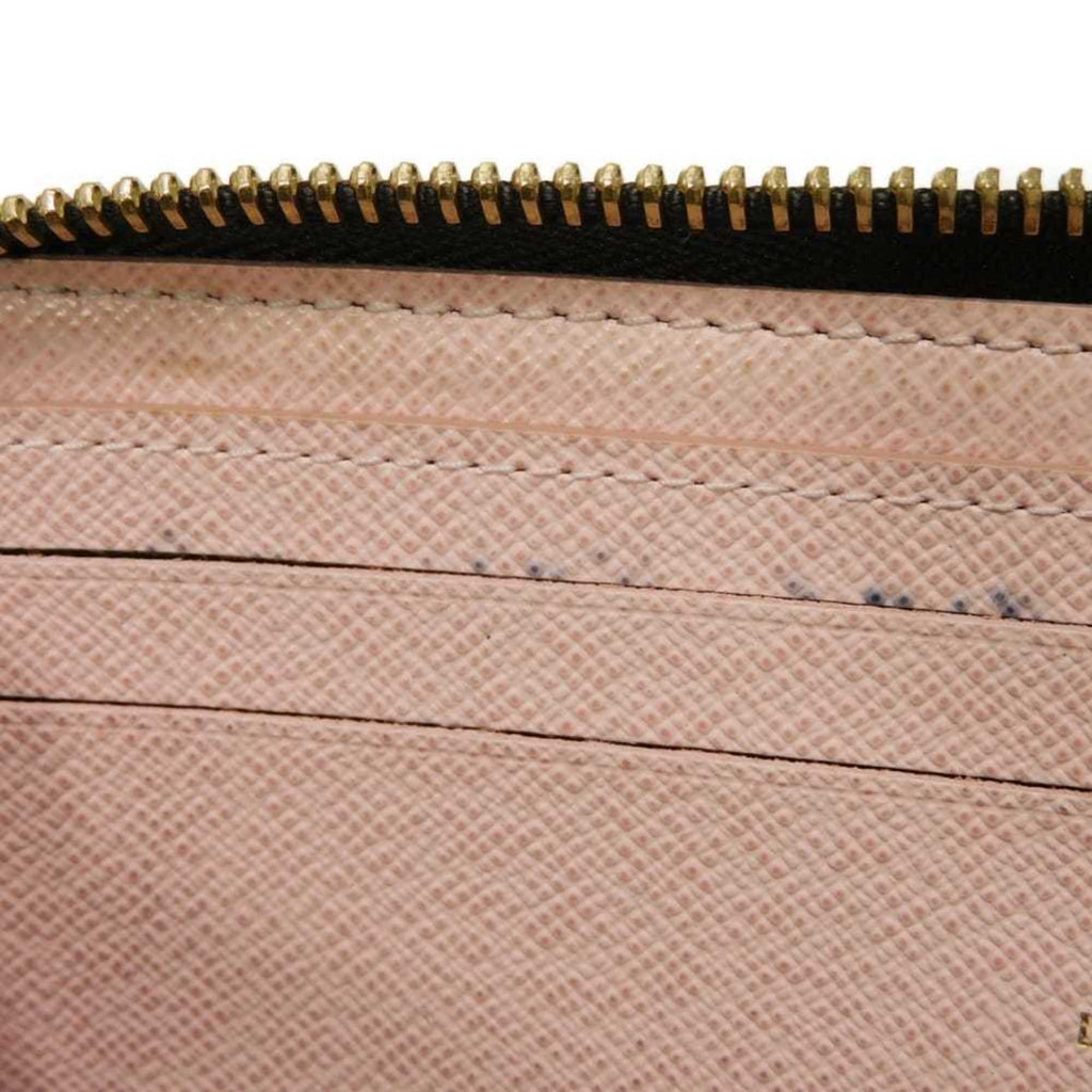 Louis Vuitton Brown Monogram Pink Rose Ballerine Monogram Canvas Leather Long Wallet (Bi-Fold) (Pre-Owned)