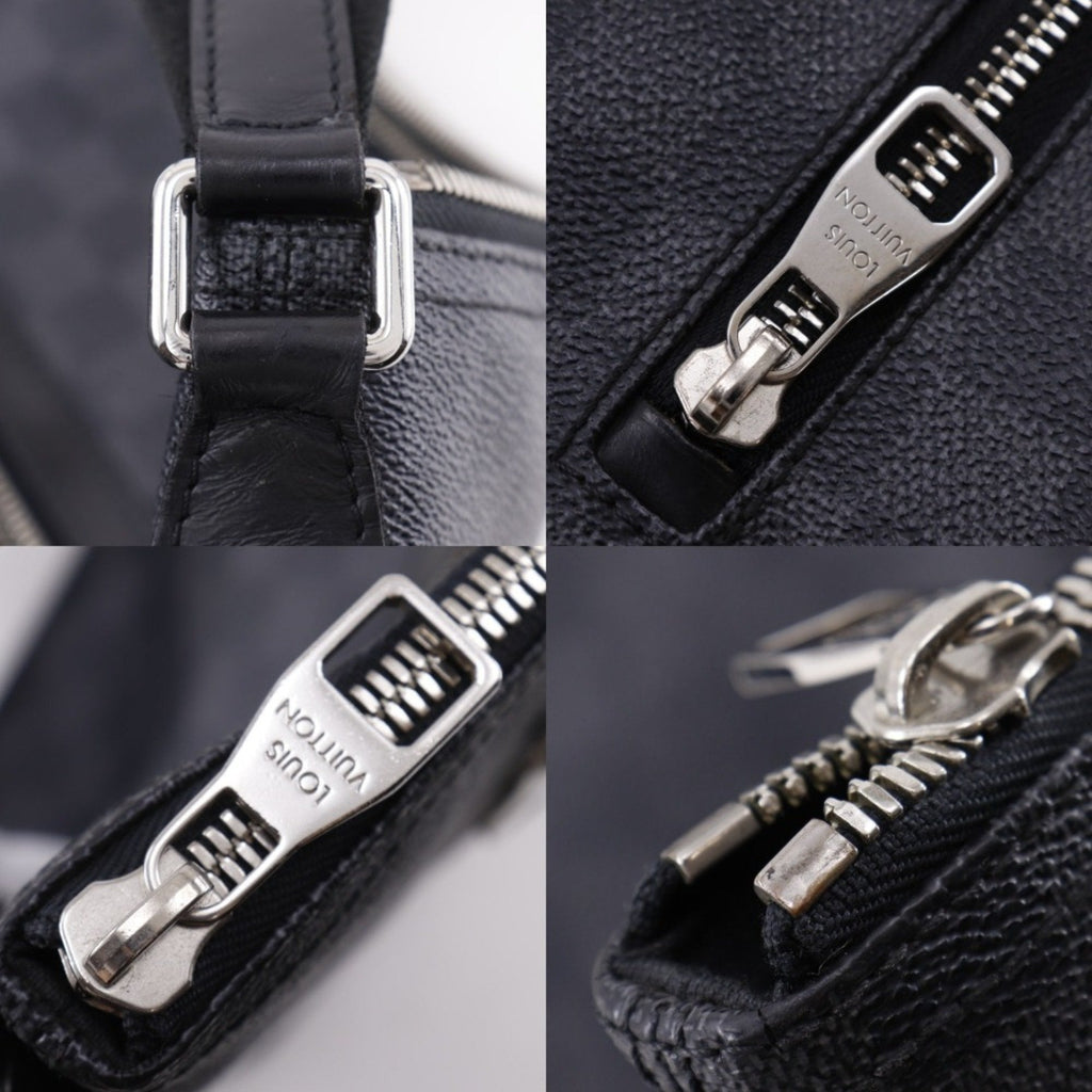 Louis Vuitton Black Damier Graphite Canvas Shoulder Bag (Pre-Owned)