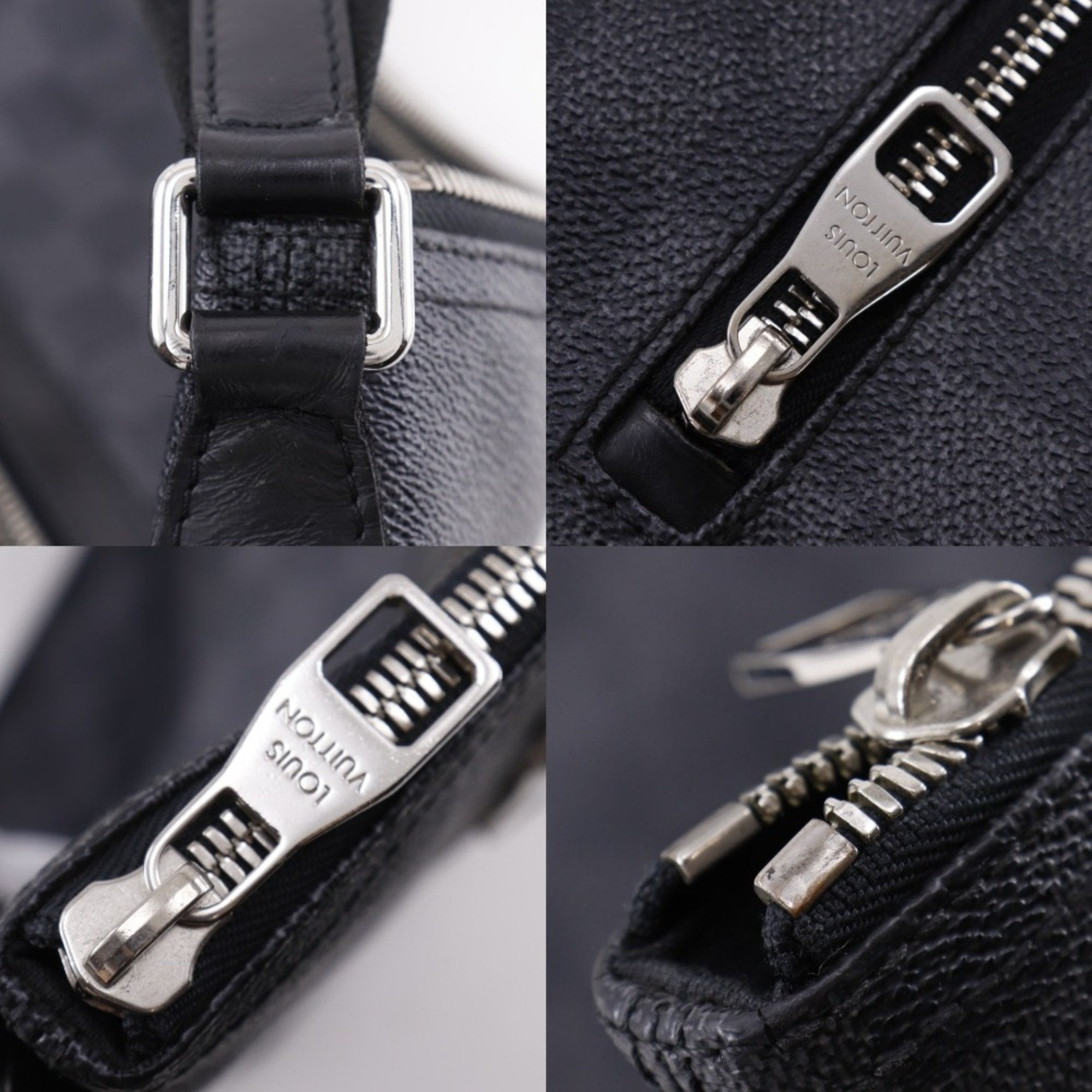 Louis Vuitton Black Damier Graphite Canvas Shoulder Bag (Pre-Owned)