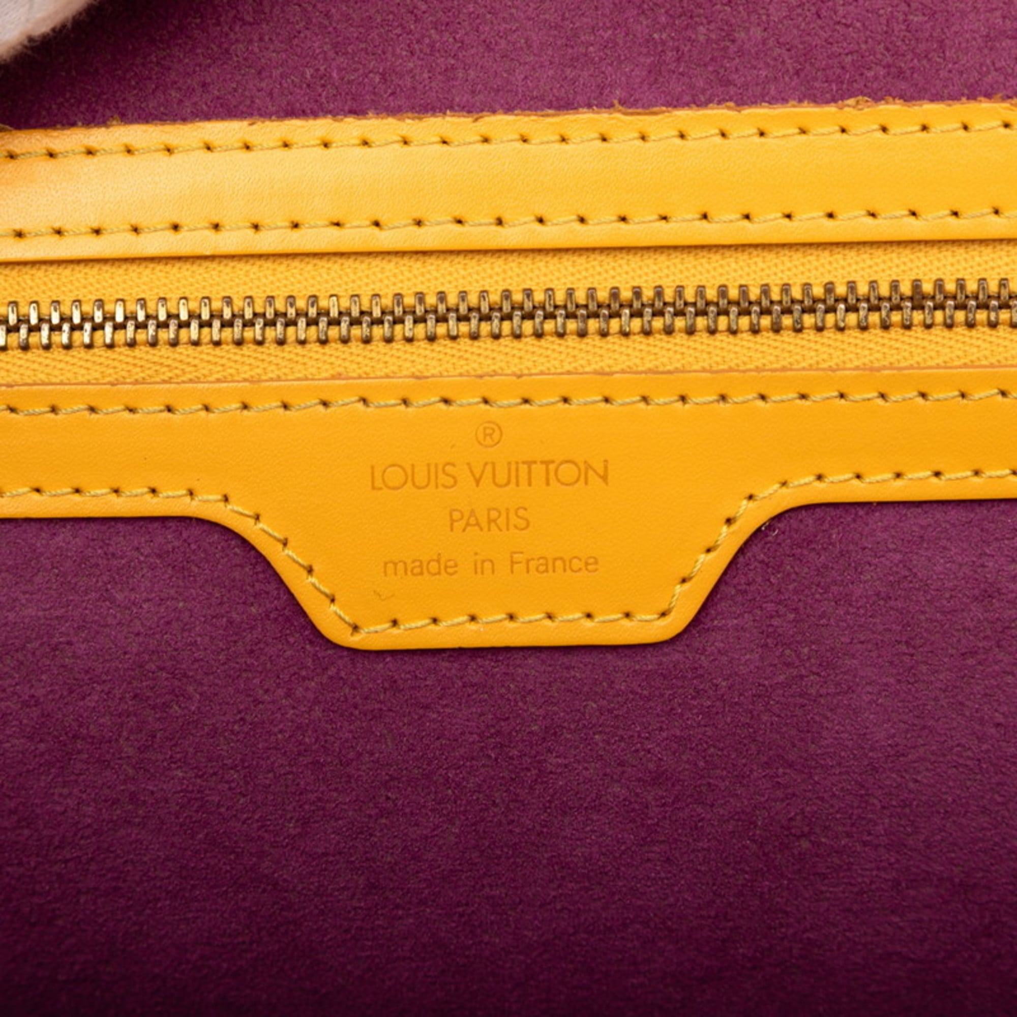 Louis Vuitton Yellow Leather Shoulder Bag Tote Bag (Pre-Owned)