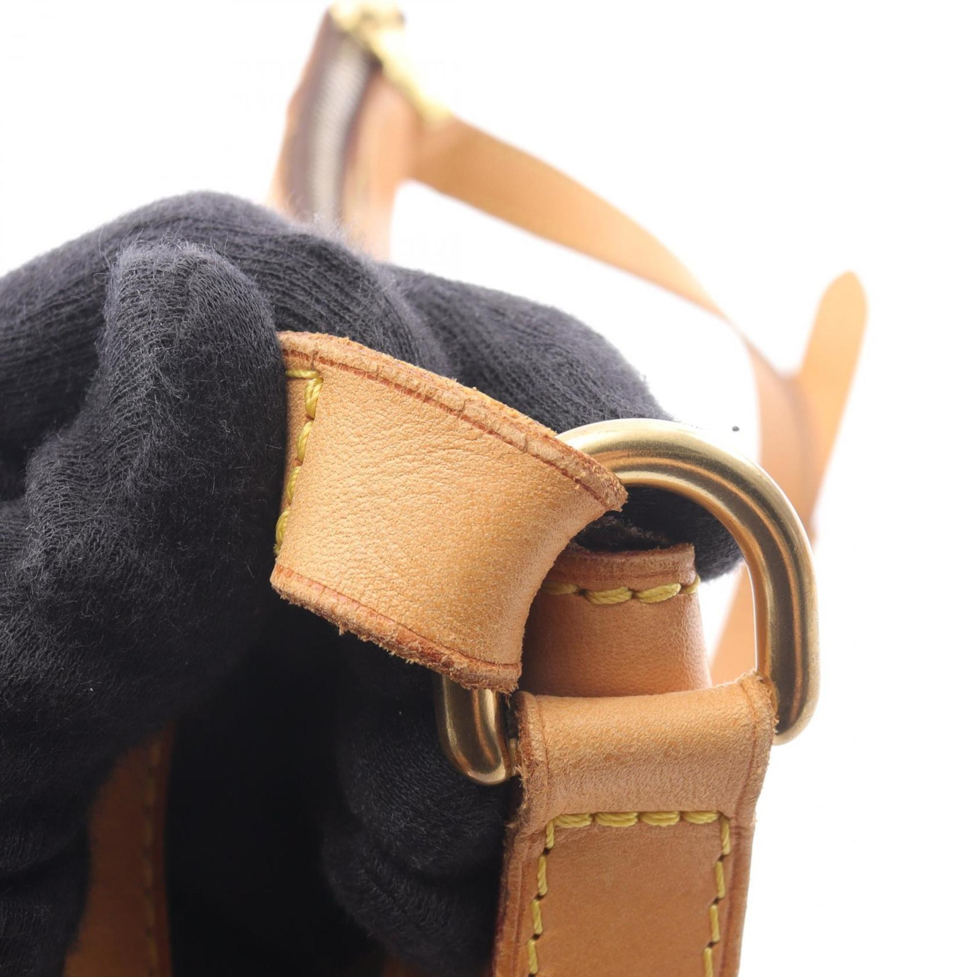 Louis Vuitton Brown Coated Canvas Leather Shoulder Bag (Pre-Owned)