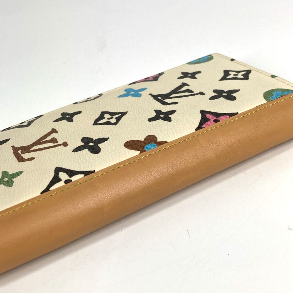 Louis Vuitton Monogram Multi-Color White Monogram Long Wallet (Bi-Fold) (Pre-Owned)