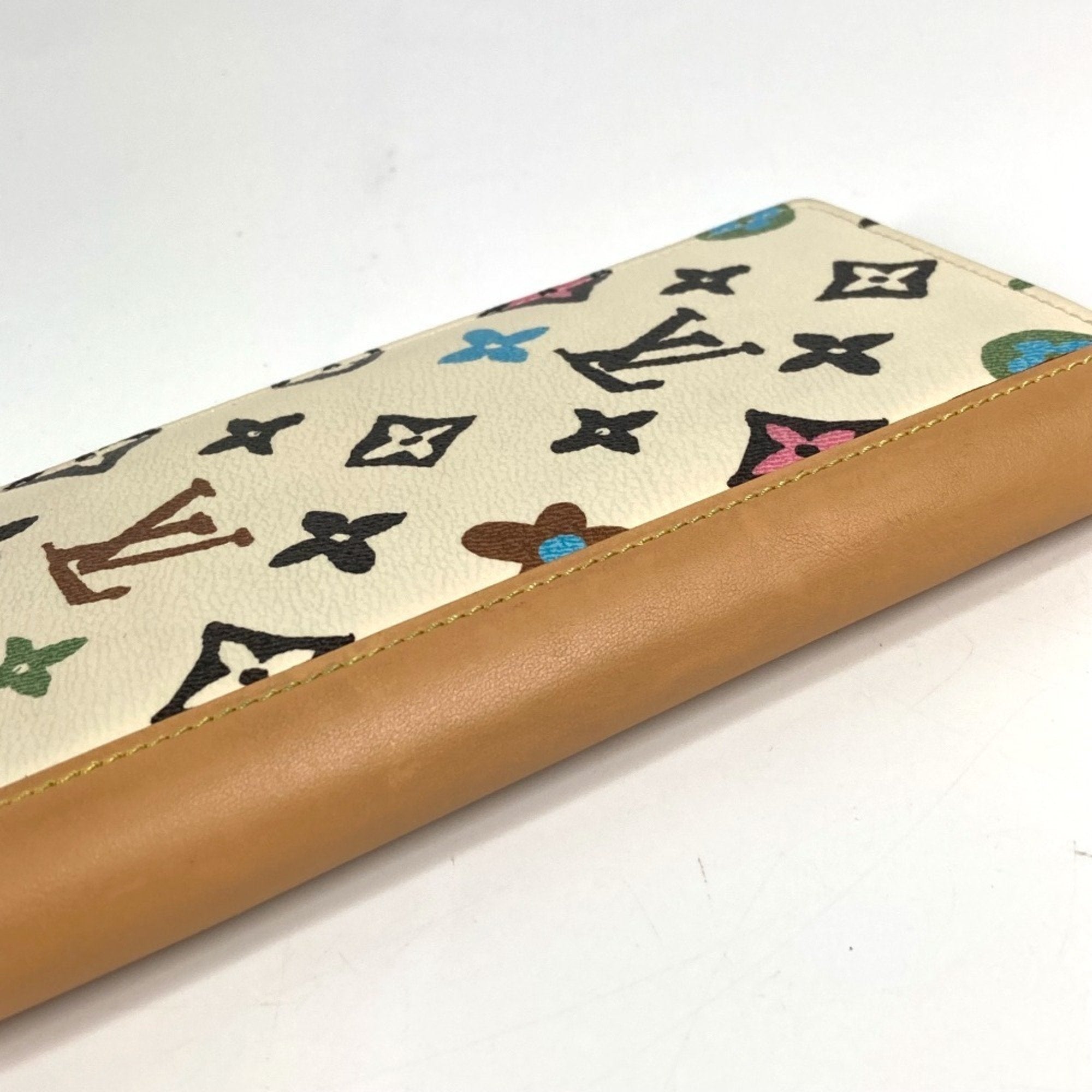 Louis Vuitton Monogram Multi-Color White Monogram Long Wallet (Bi-Fold) (Pre-Owned)