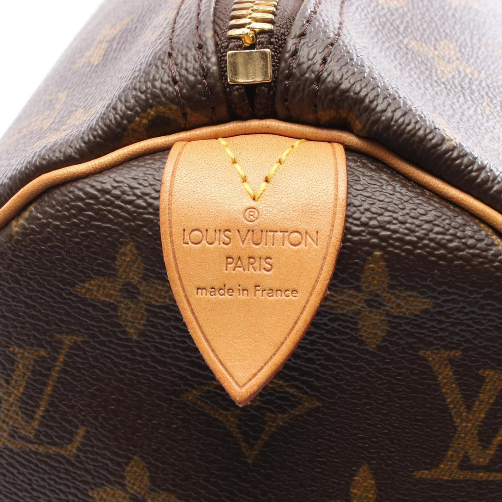 Louis Vuitton Brown Coated Canvas Leather Boston Bag (Pre-Owned)