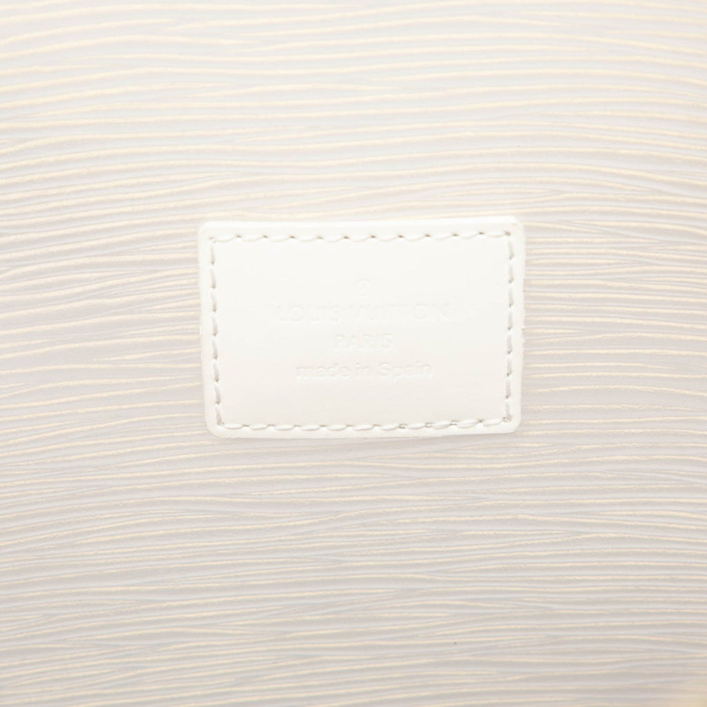 Louis Vuitton Clear White Vinyl Leather Handbag Pouch Tote Bag (Pre-Owned)