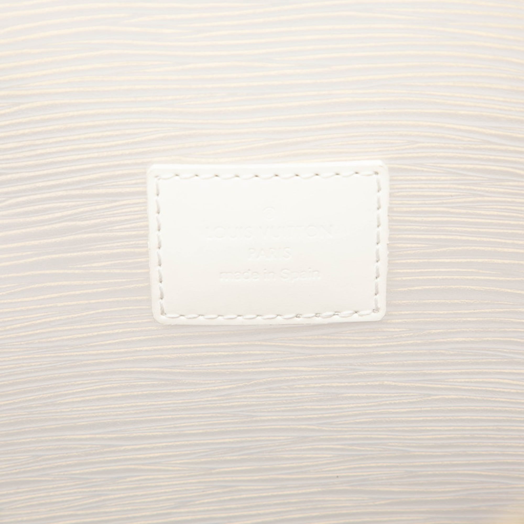 Louis Vuitton Clear White Vinyl Leather Handbag Pouch Tote Bag (Pre-Owned)