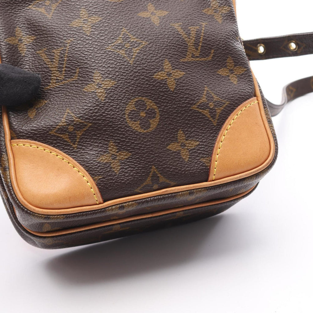Louis Vuitton Brown Coated Canvas Leather Shoulder Bag (Pre-Owned)