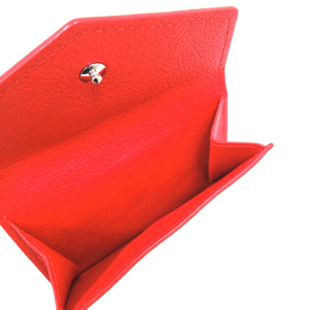 Louis Vuitton Red Color Leather Wallet (Tri-Fold) (Pre-Owned)