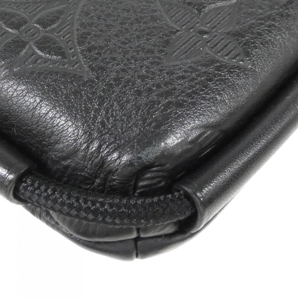 Louis Vuitton Black Leather Pouch Shoulder Bag (Pre-Owned)