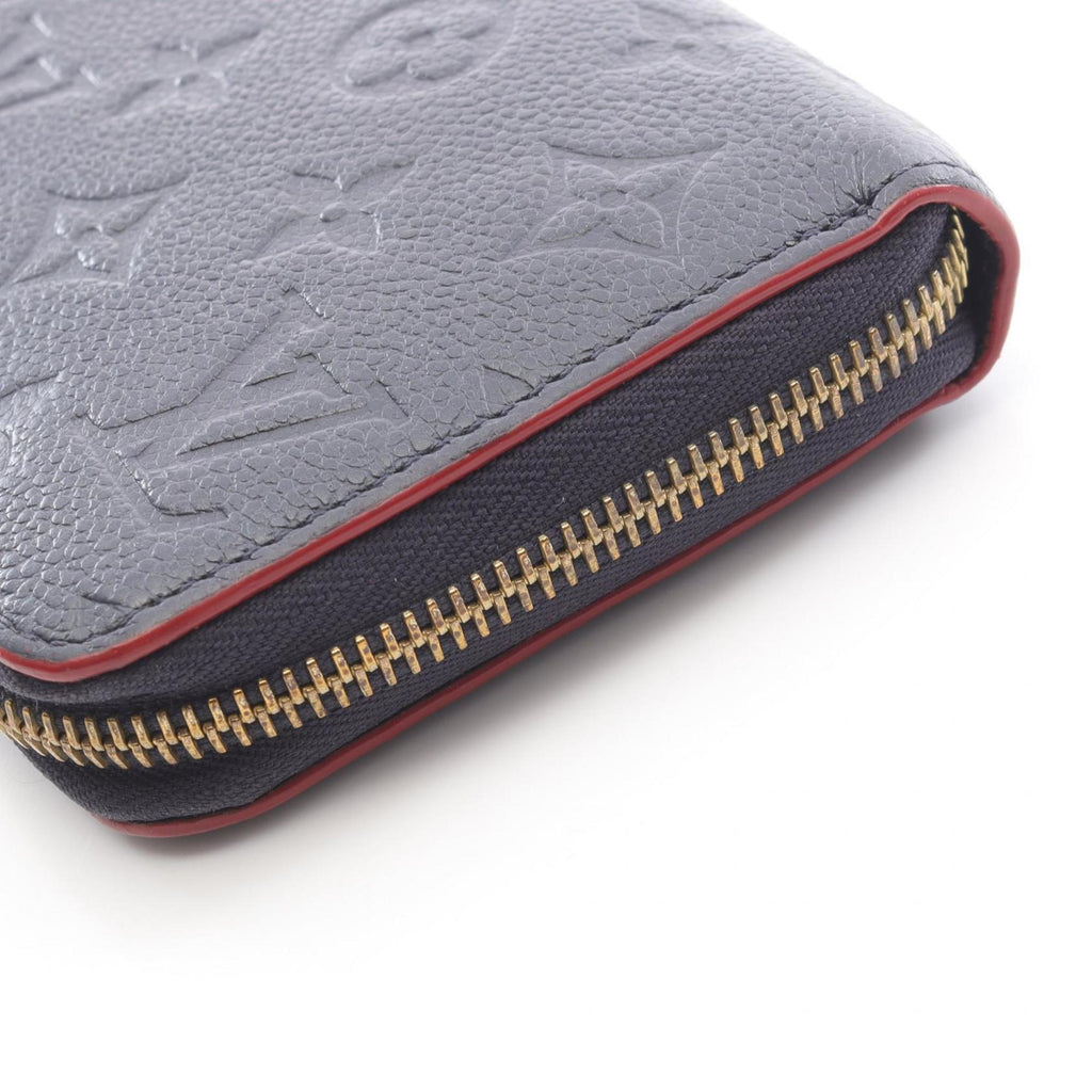 Louis Vuitton Monogram Navy Red Color Monogram Empreinte Long Wallet (Bi-Fold) (Pre-Owned)
