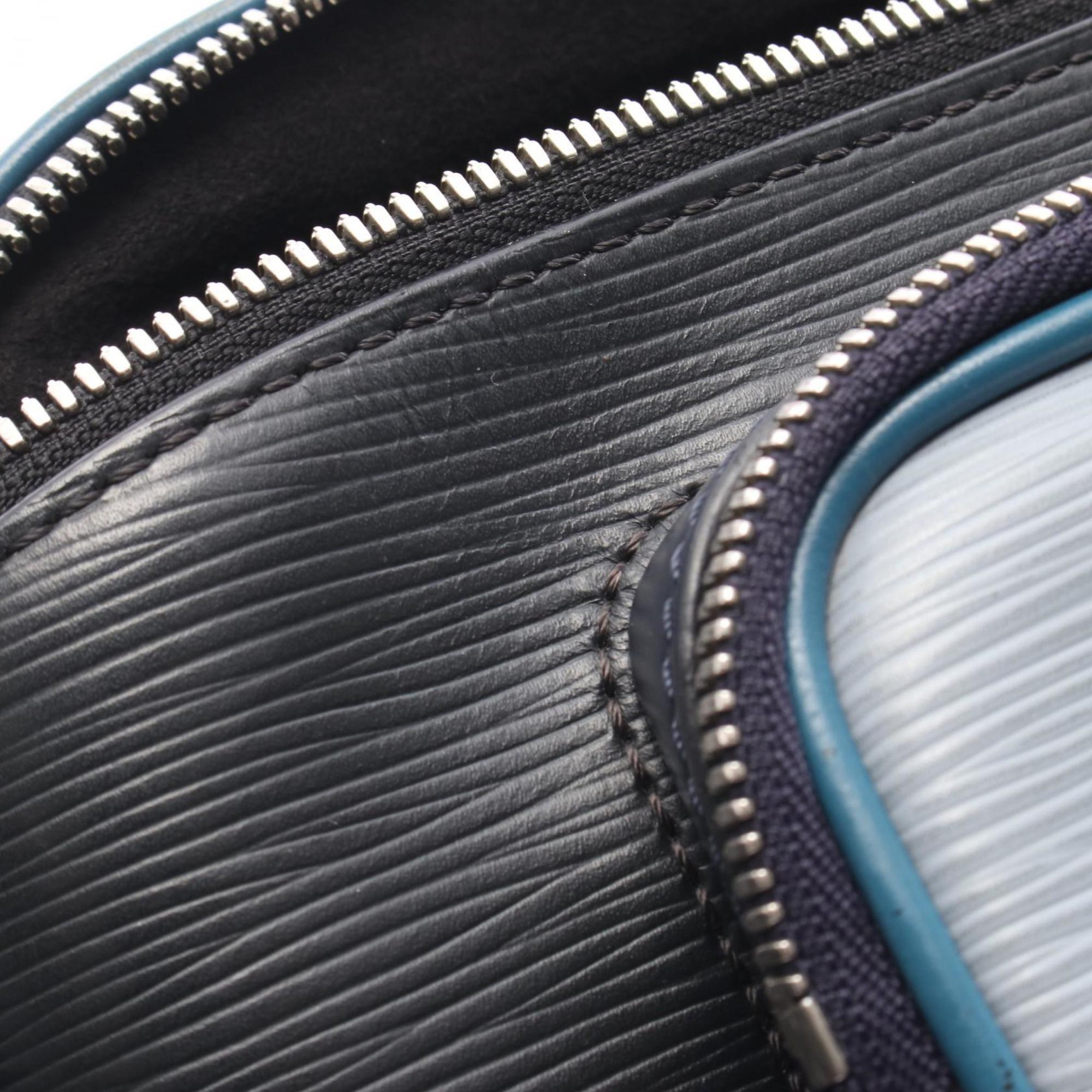 Louis Vuitton Black Blue Navy Epi Leather Pvc Coated Canvas Monogram Eclipse Fanny Pack (Pre-Owned)