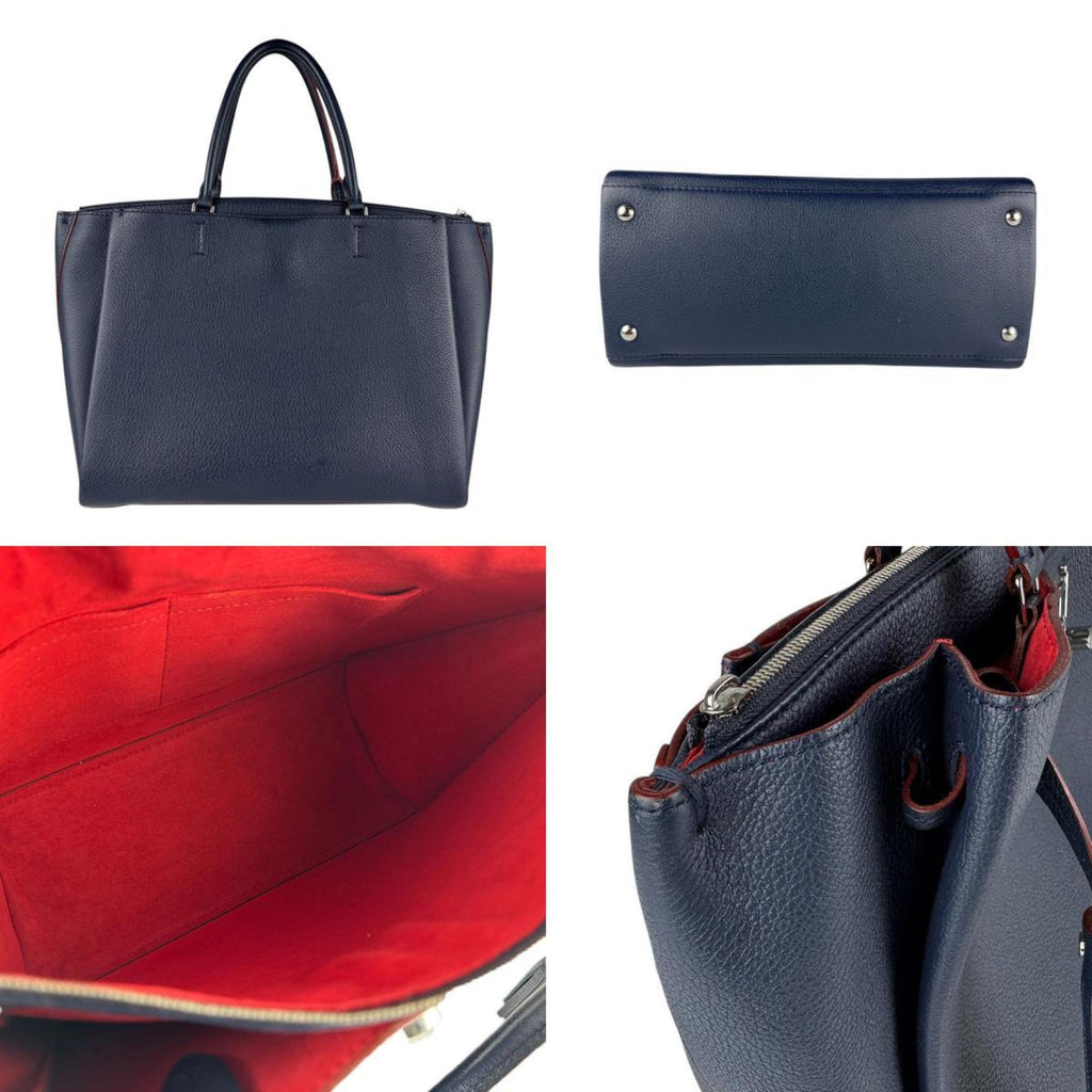 Louis Vuitton Marine Rouge Leather Handbag Shoulder Bag (Pre-Owned)