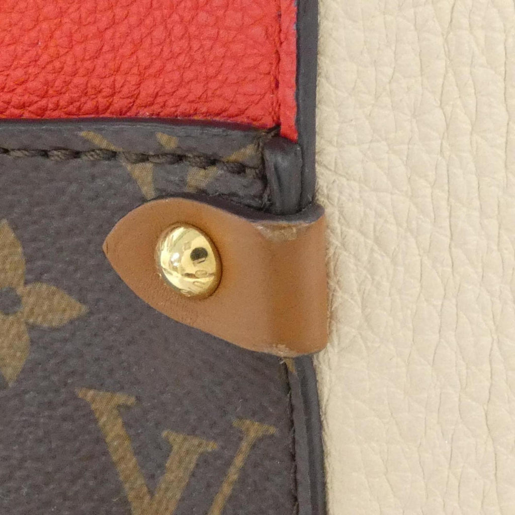 Louis Vuitton Monogram Black Cerise Cream Noir Coated Canvas Leather Handbag (Pre-Owned)