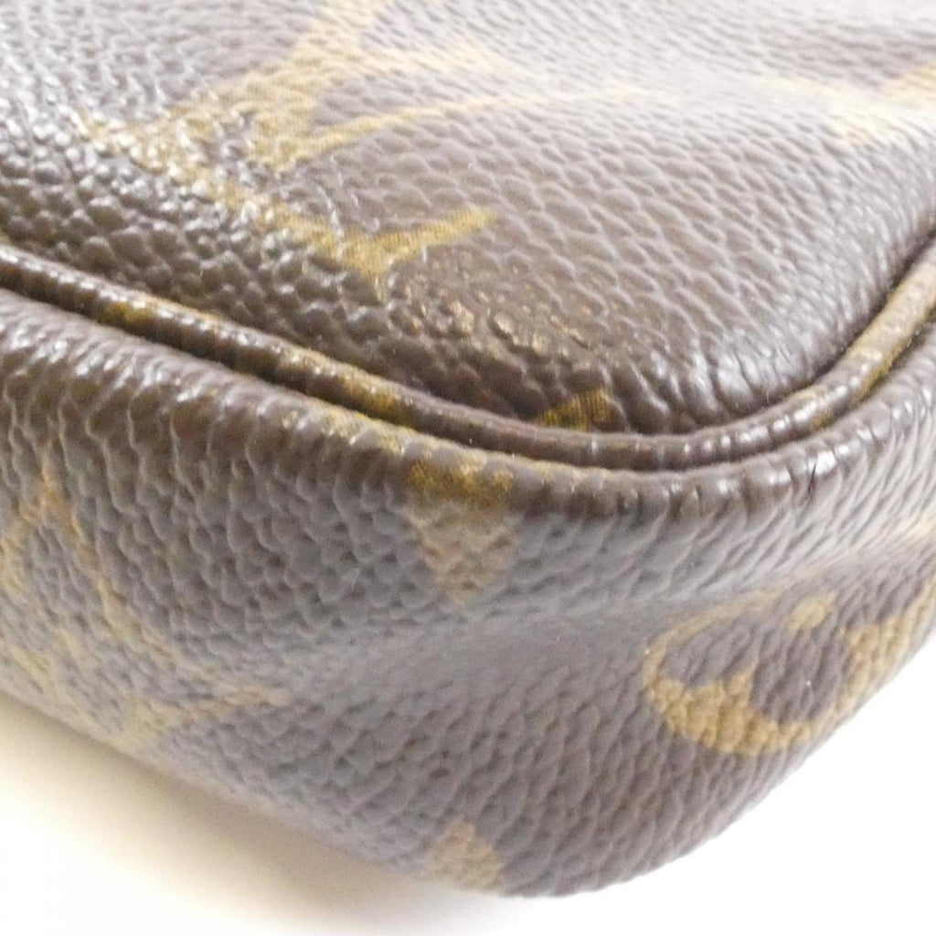 Louis Vuitton Marron Coated Canvas Pochette Pouch (Pre-Owned)