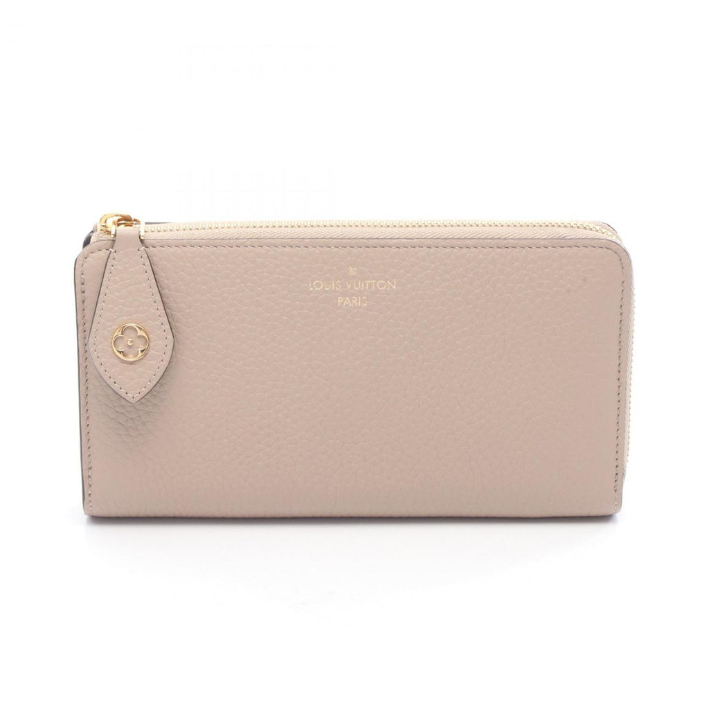 Louis Vuitton Beige Galle Leather Long Wallet (Bi-Fold) (Pre-Owned)