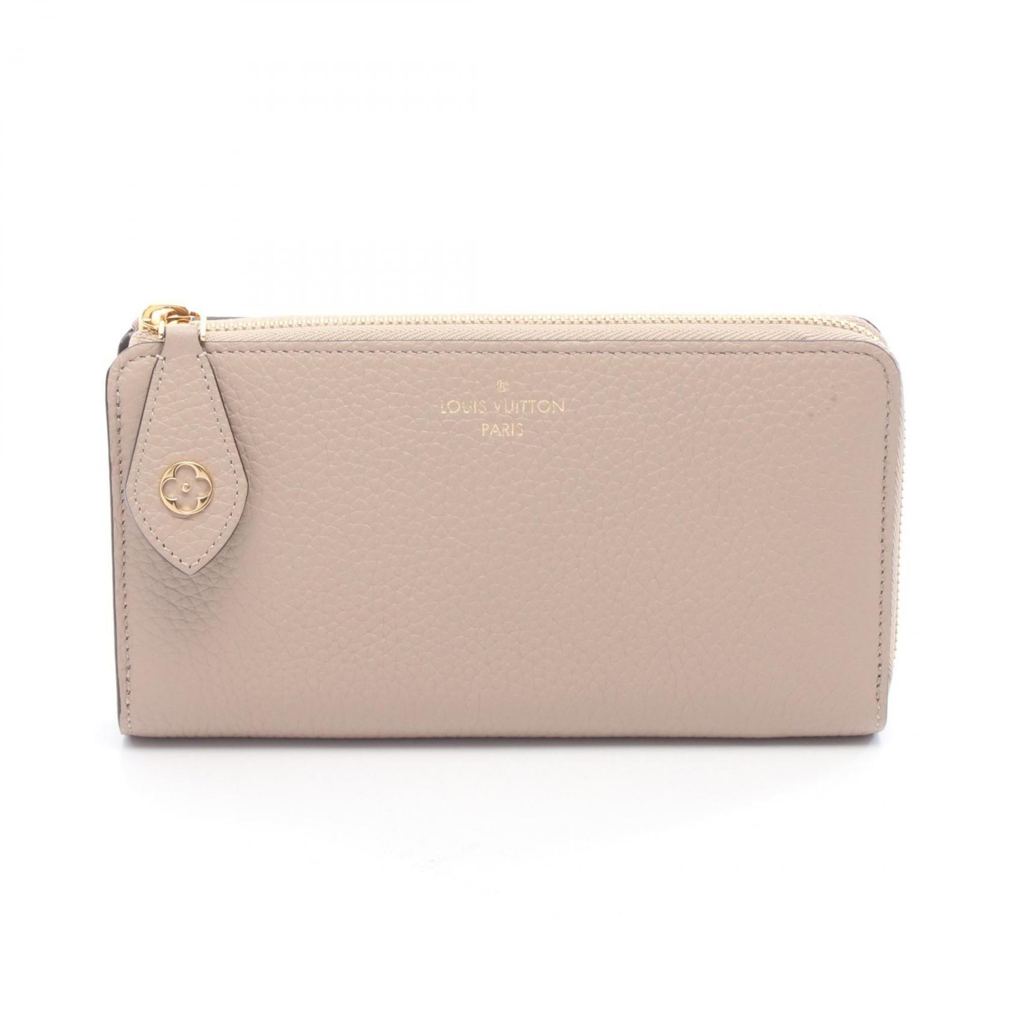 Louis Vuitton Beige Galle Leather Long Wallet (Bi-Fold) (Pre-Owned)