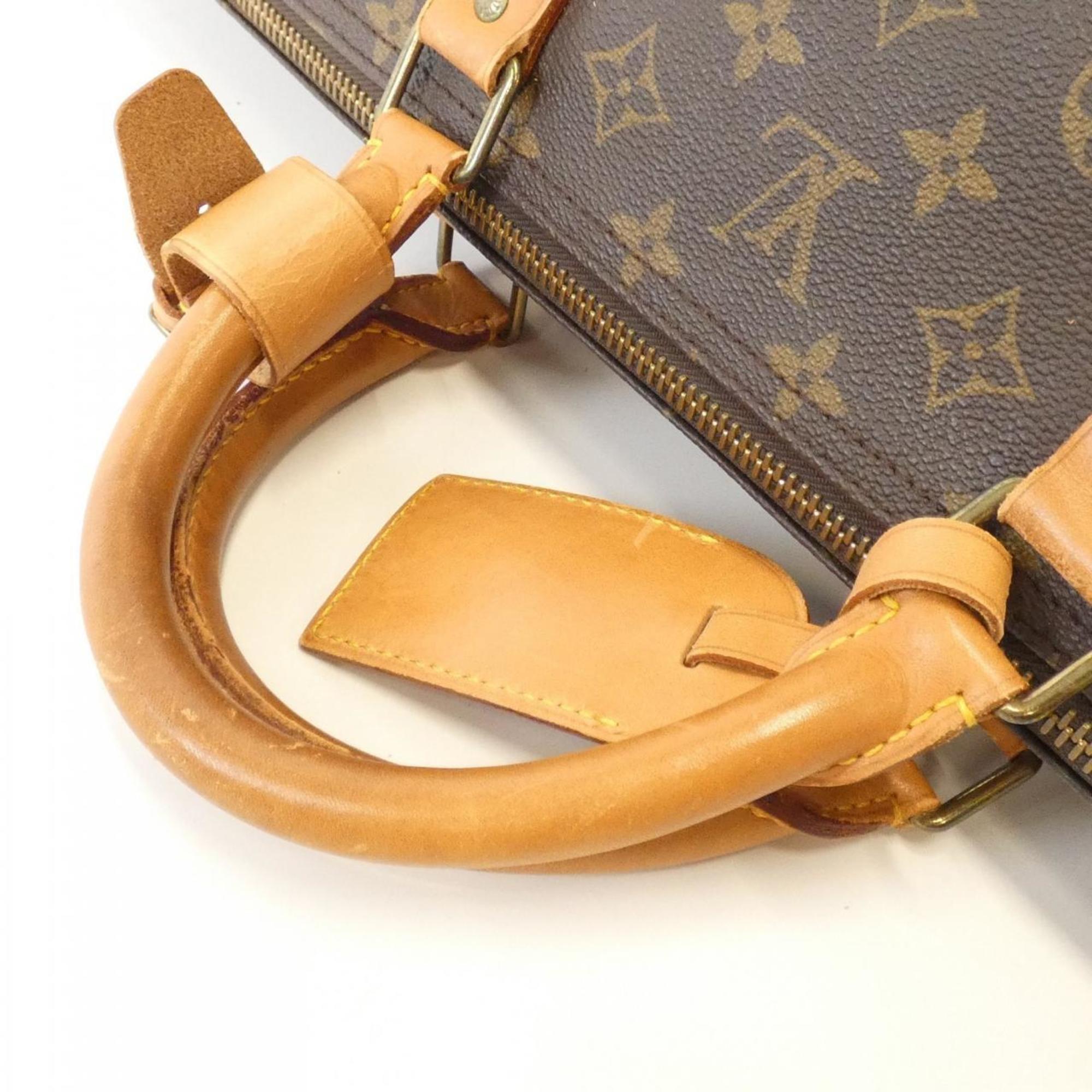Louis Vuitton Monogram Marron Coated Canvas Boston Bag (Pre-Owned)
