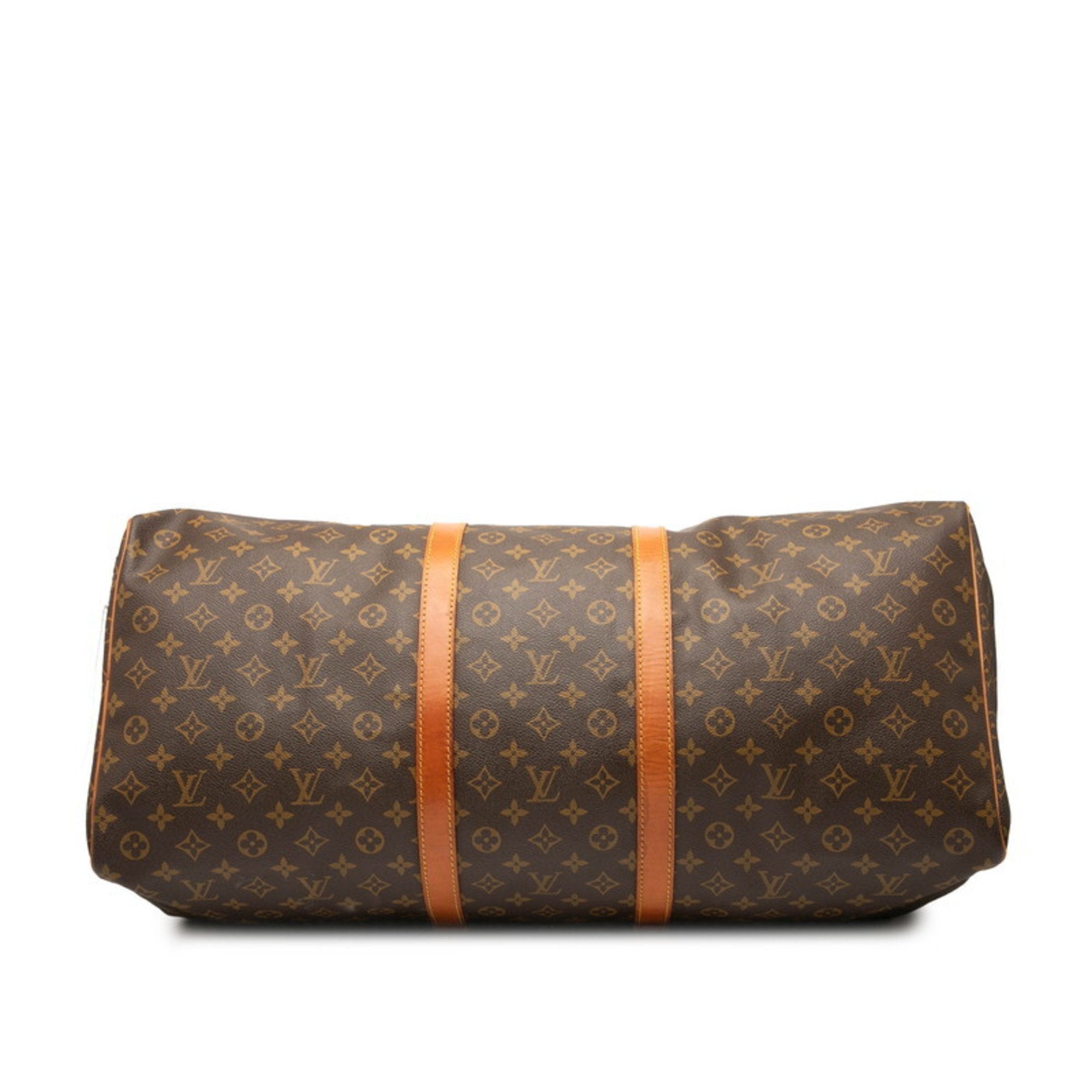 Louis Vuitton Brown Pvc Leather Boston Bag (Pre-Owned)