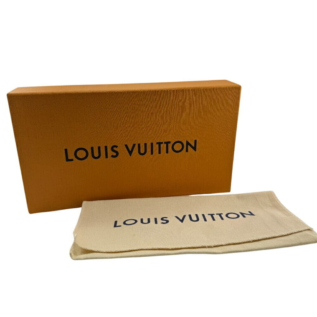 Louis Vuitton Black Leather Long Wallet (Bi-Fold) (Pre-Owned)