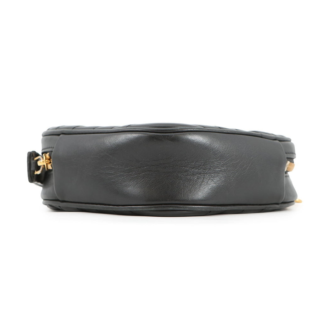 Louis Vuitton Noir Leather Shoulder Bag (Pre-Owned)