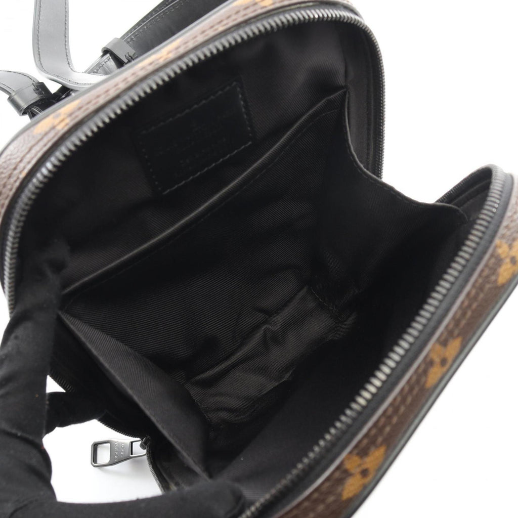 Louis Vuitton Black Brown Monogram Macassar Coated Canvas Leather Fanny Pack Sling Bag (Pre-Owned)