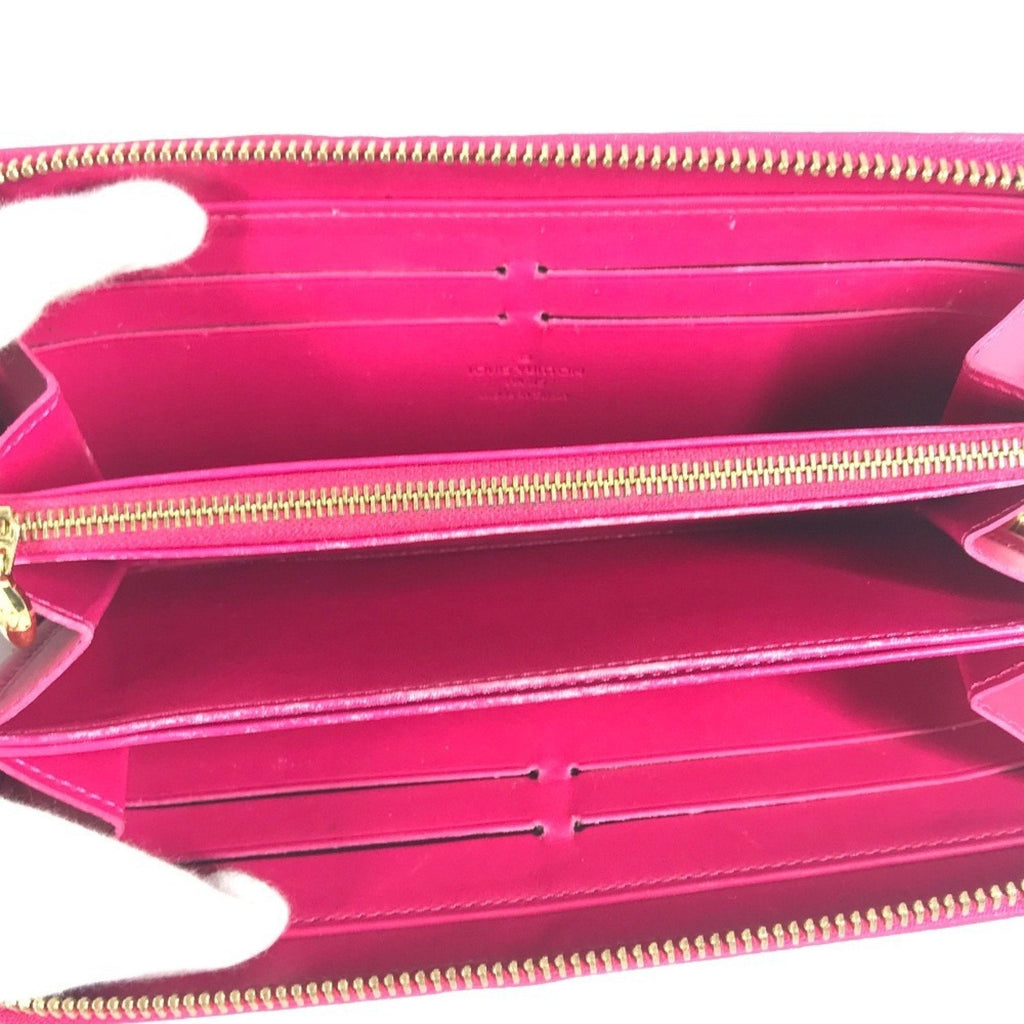 Louis Vuitton Indian Rose Pink Patent Leather Long Wallet (Tri-Fold) (Pre-Owned)