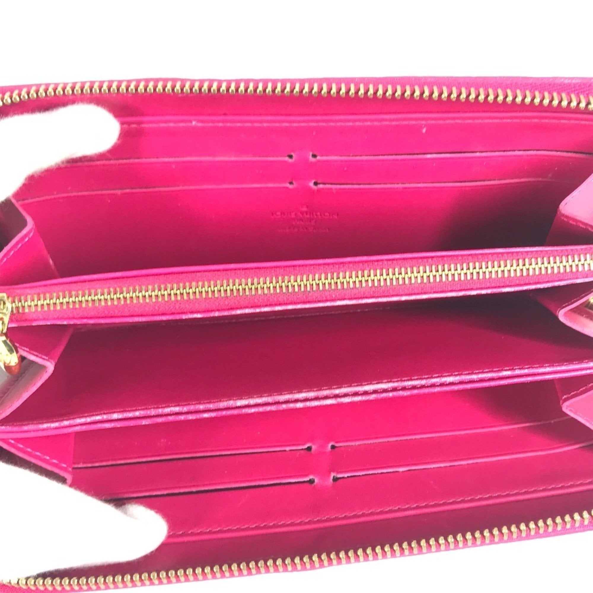 Louis Vuitton Indian Rose Pink Patent Leather Long Wallet (Tri-Fold) (Pre-Owned)