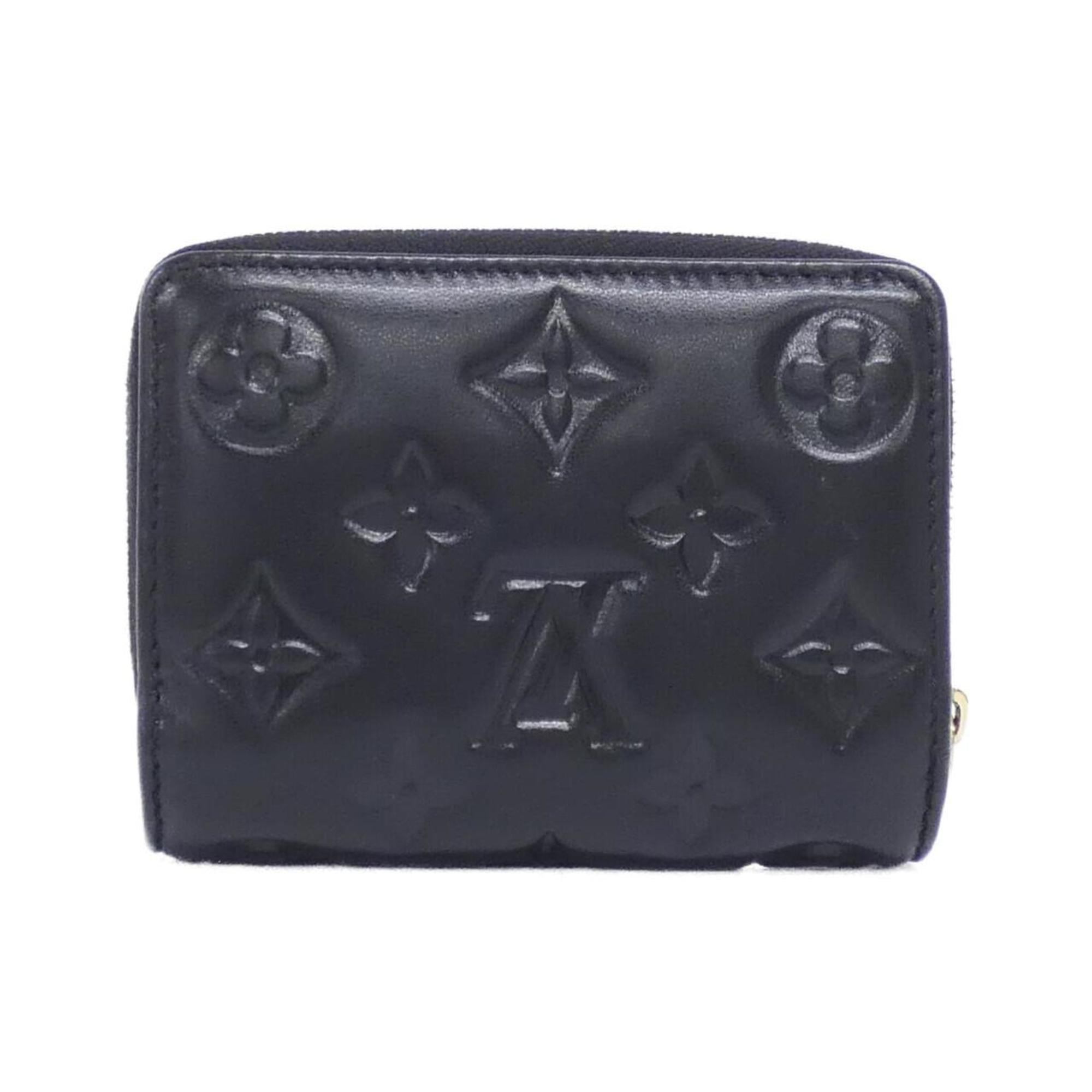 Louis Vuitton Black Leather Coin Purse/Coin Case (Pre-Owned)