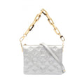 Louis Vuitton Silver Leather Shoulder Bag (Pre-Owned)