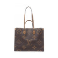 Louis Vuitton Beige Brown Coated Canvas Tote Bag (Pre-Owned)