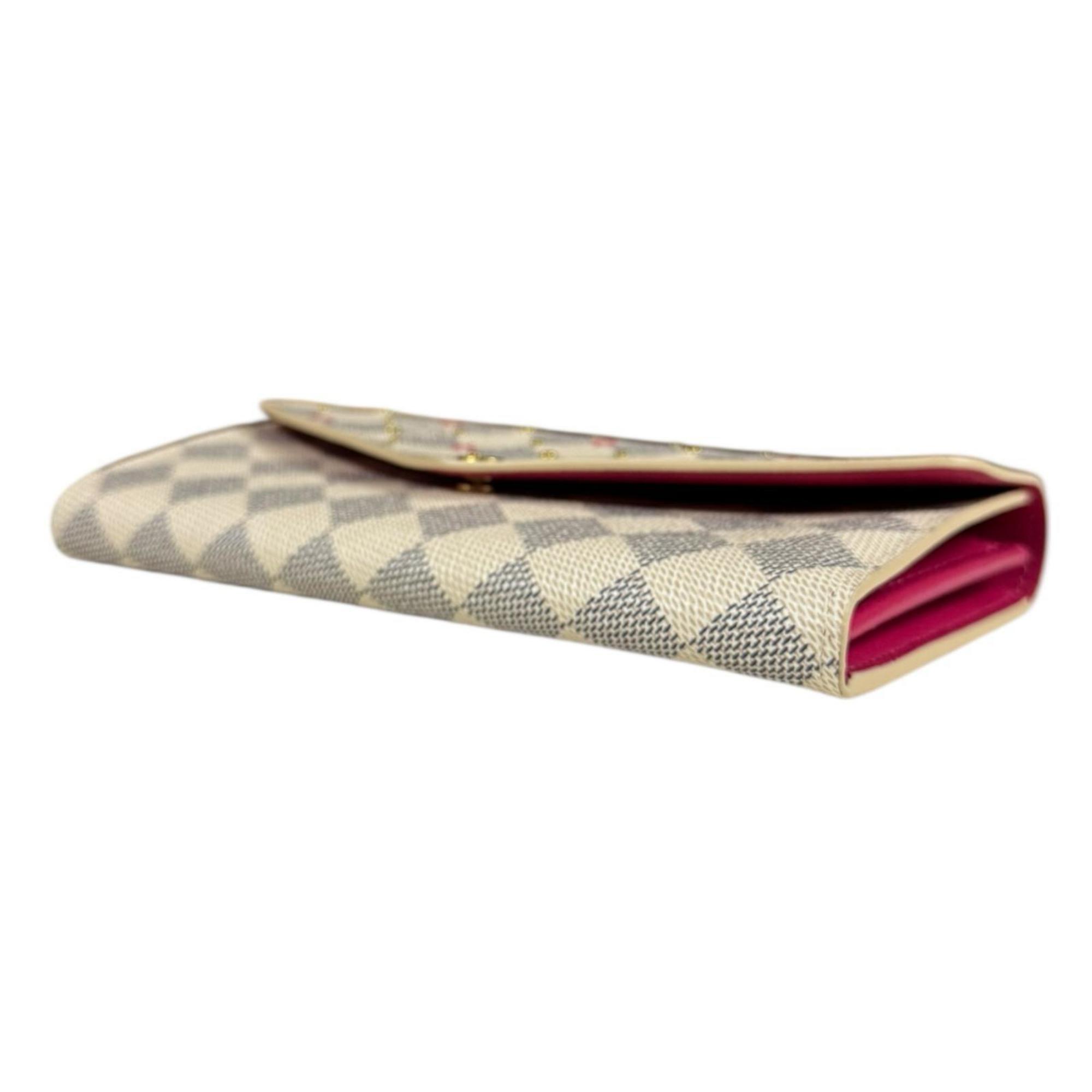 Louis Vuitton Damier Azur Damier Azur White Damier Azur Long Wallet (Bi-Fold) (Pre-Owned)