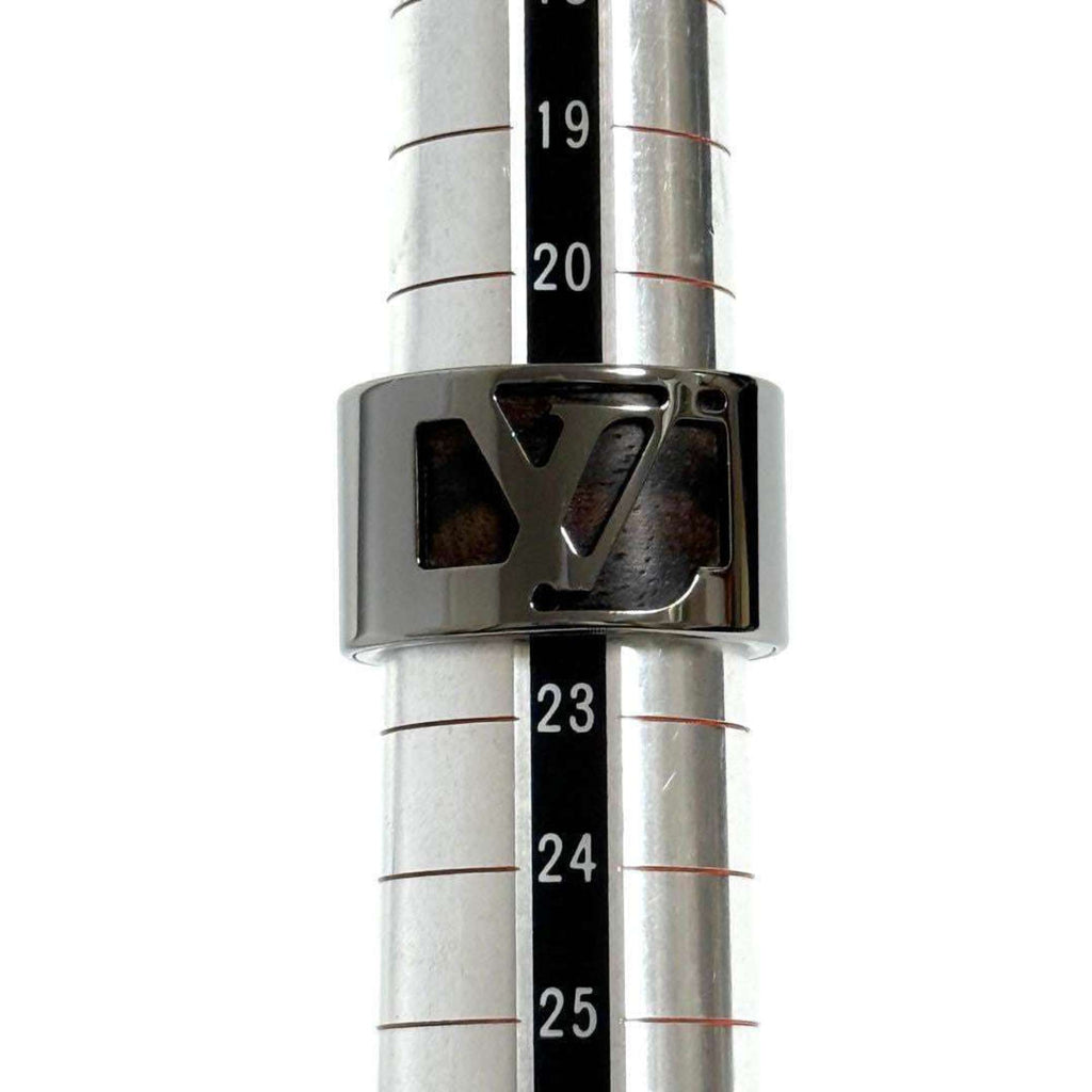 Louis Vuitton Silver Metal Band Ring (Pre-Owned)