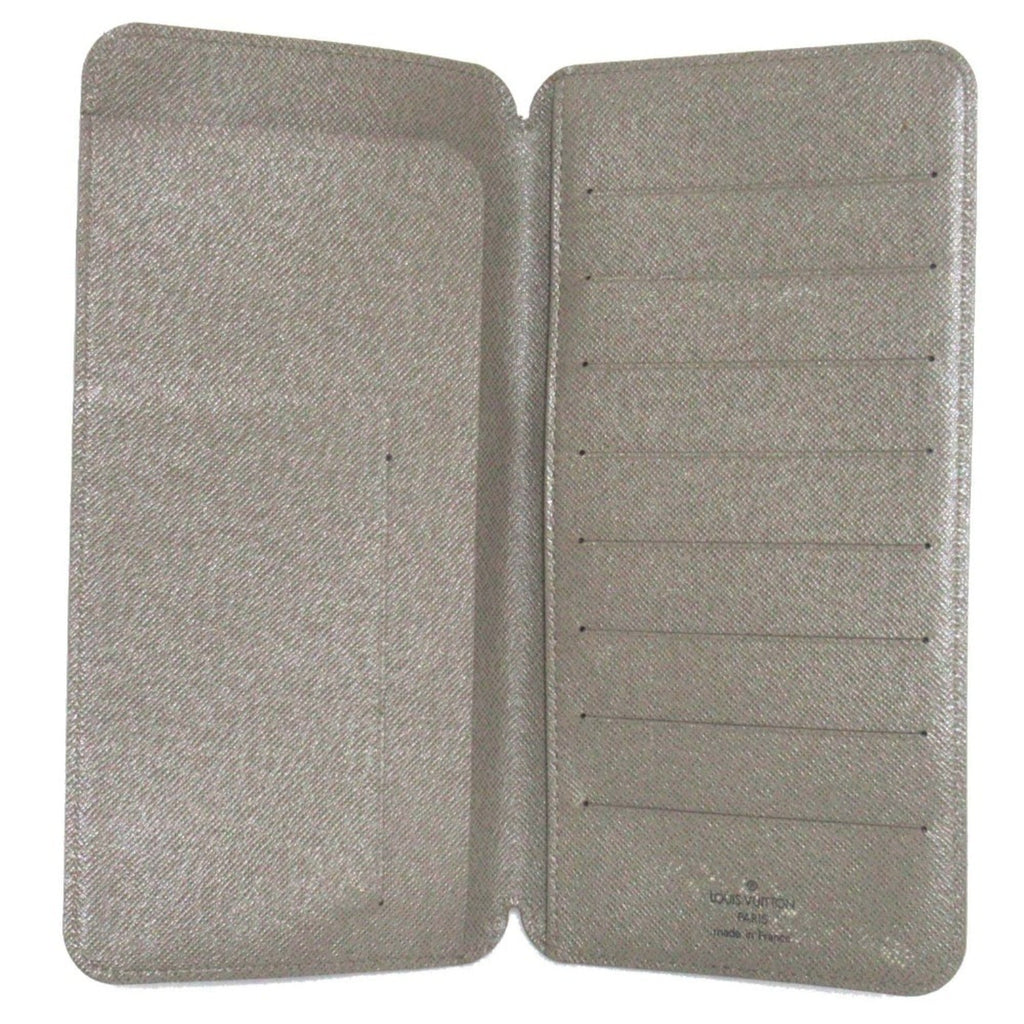 Louis Vuitton Khaki Leather Long Wallet (Bi-Fold) (Pre-Owned)