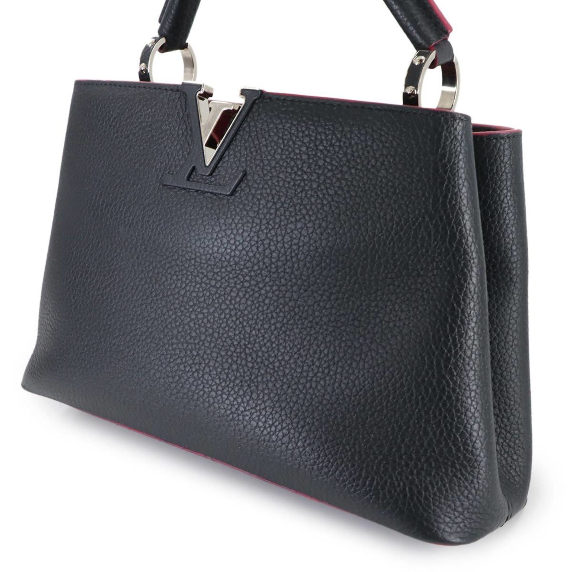 Louis Vuitton Navy Leather Handbag Shoulder Bag (Pre-Owned)