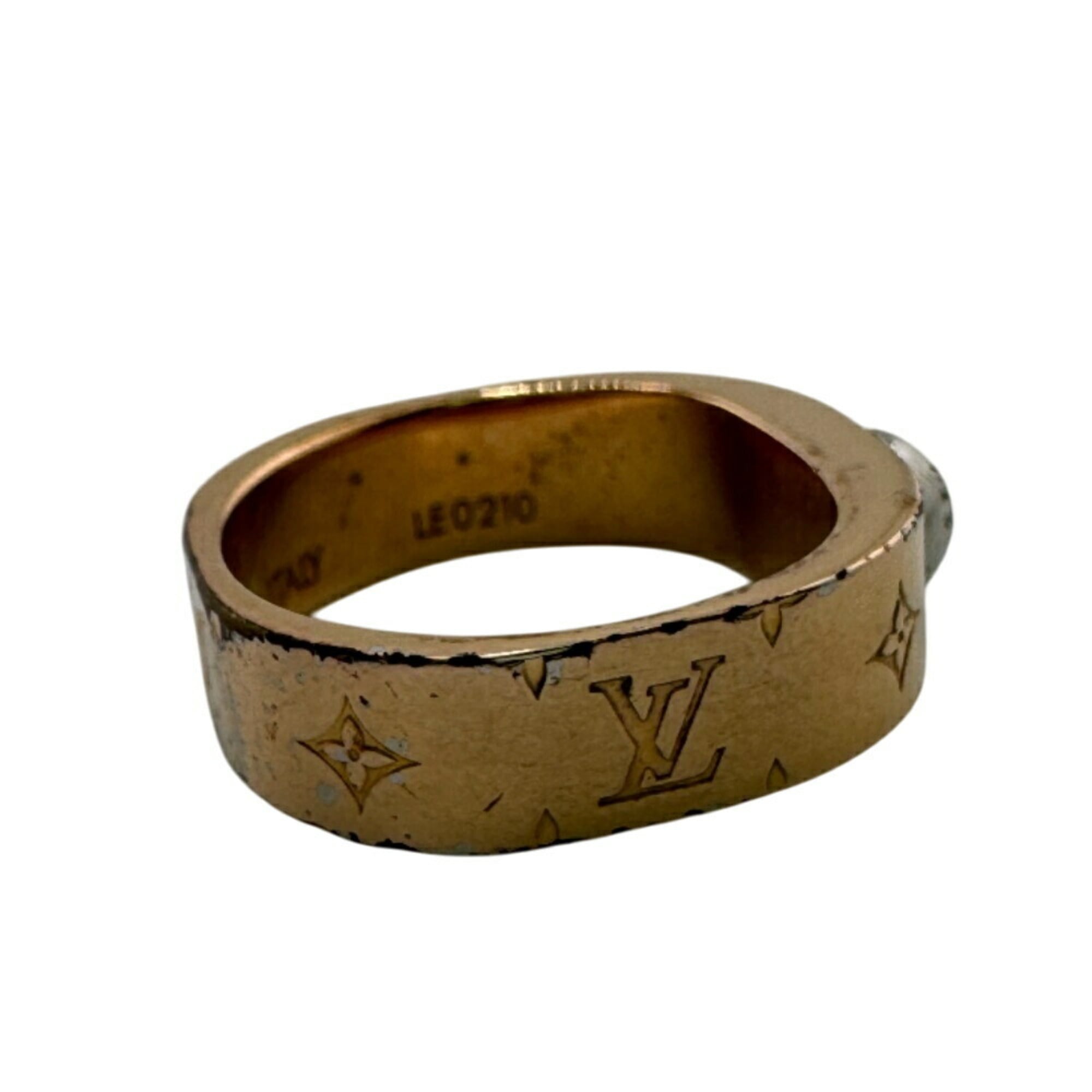 Louis Vuitton Pink Gold Metal Band Ring (Pre-Owned)