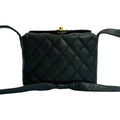 Vintage CC Flap Shoulder Bag Quilted Caviar Small