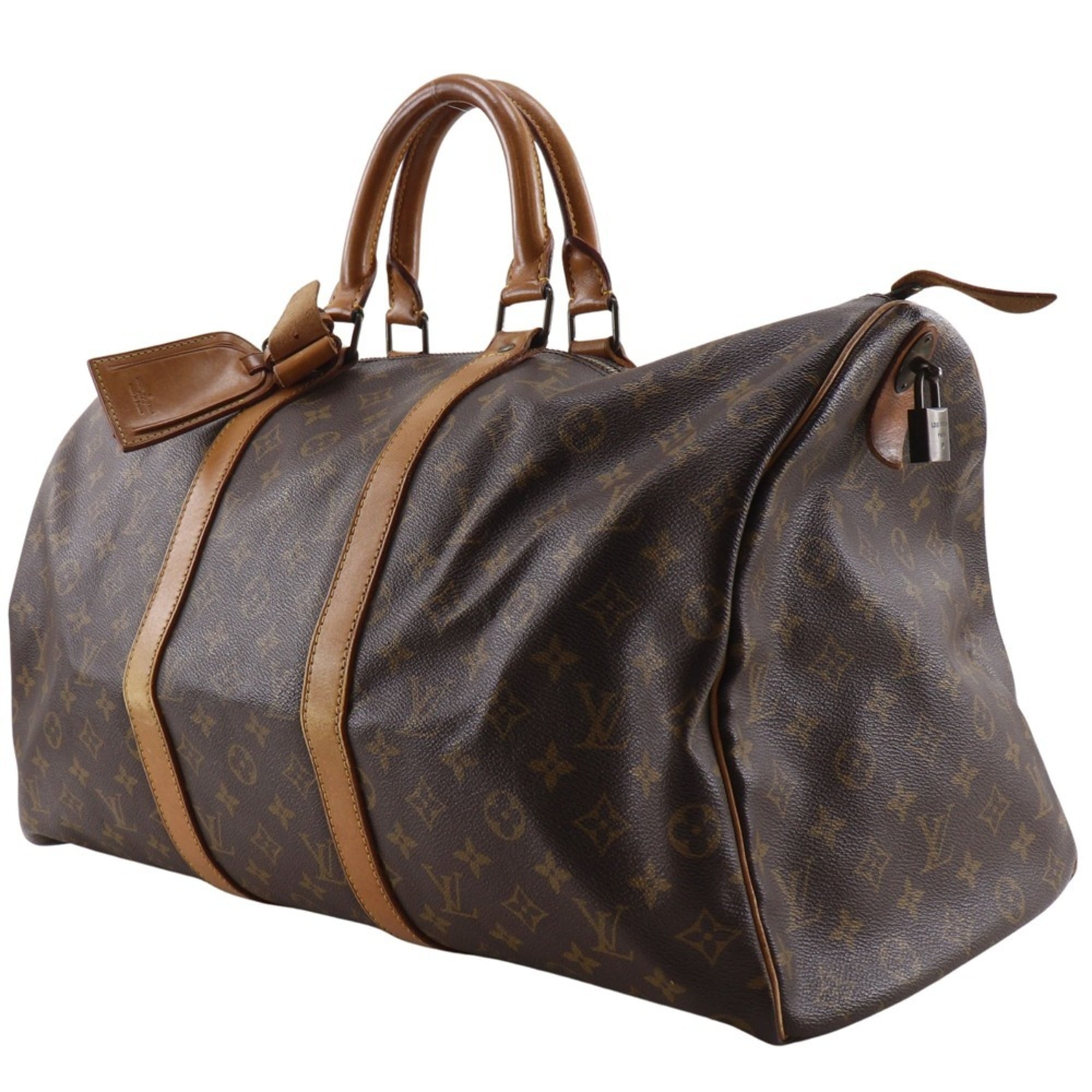 Louis Vuitton Brown Monogram Canvas Boston Bag (Pre-Owned)