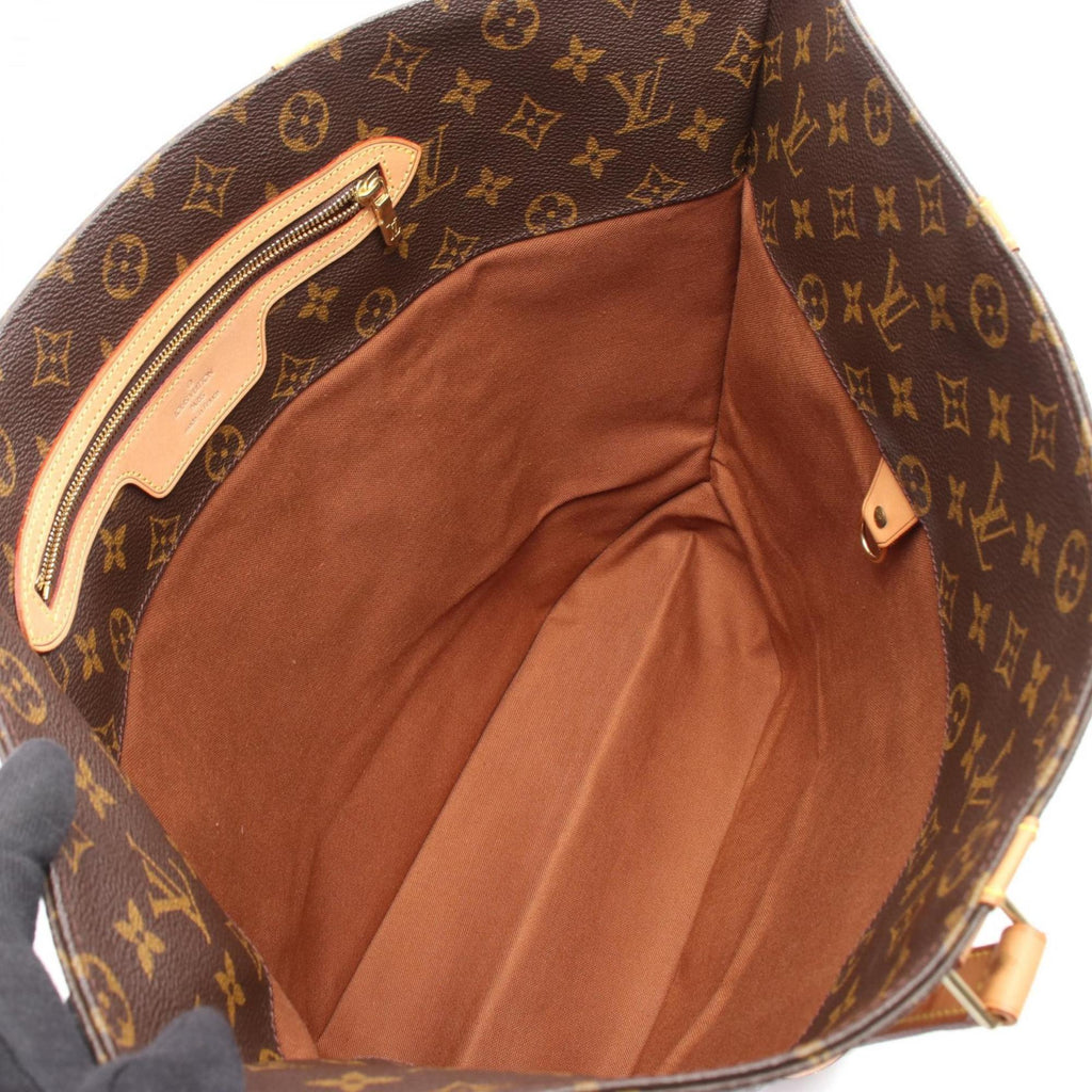 Louis Vuitton Monogram Brown Coated Canvas Leather Tote Bag (Pre-Owned)
