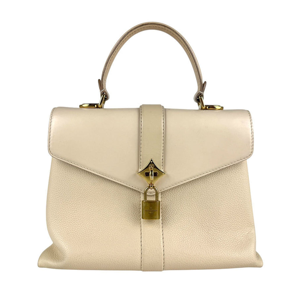 Louis Vuitton Light Beige Leather Handbag Shoulder Bag (Pre-Owned)