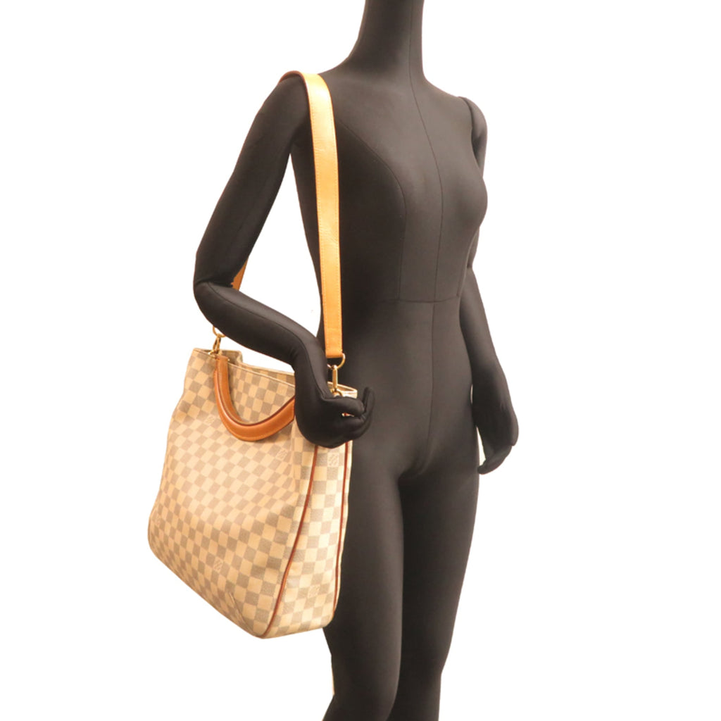 Louis Vuitton White Damier Azur Tote Bag (Pre-Owned)