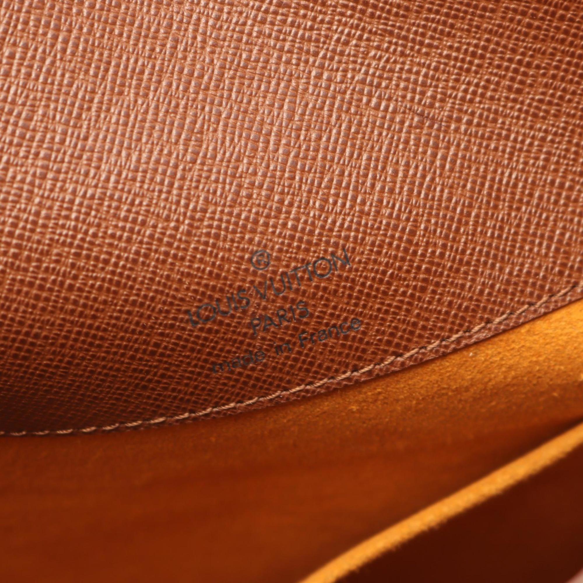 Louis Vuitton Brown Coated Canvas Leather Shoulder Bag (Pre-Owned)