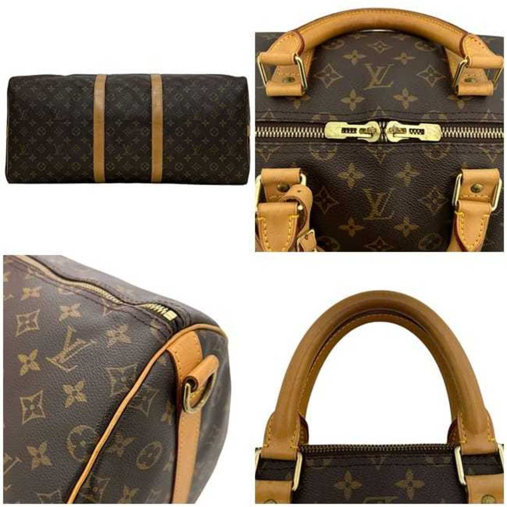 Louis Vuitton Monogram Brown Monogram Leather Boston Bag Shoulder Bag (Pre-Owned)