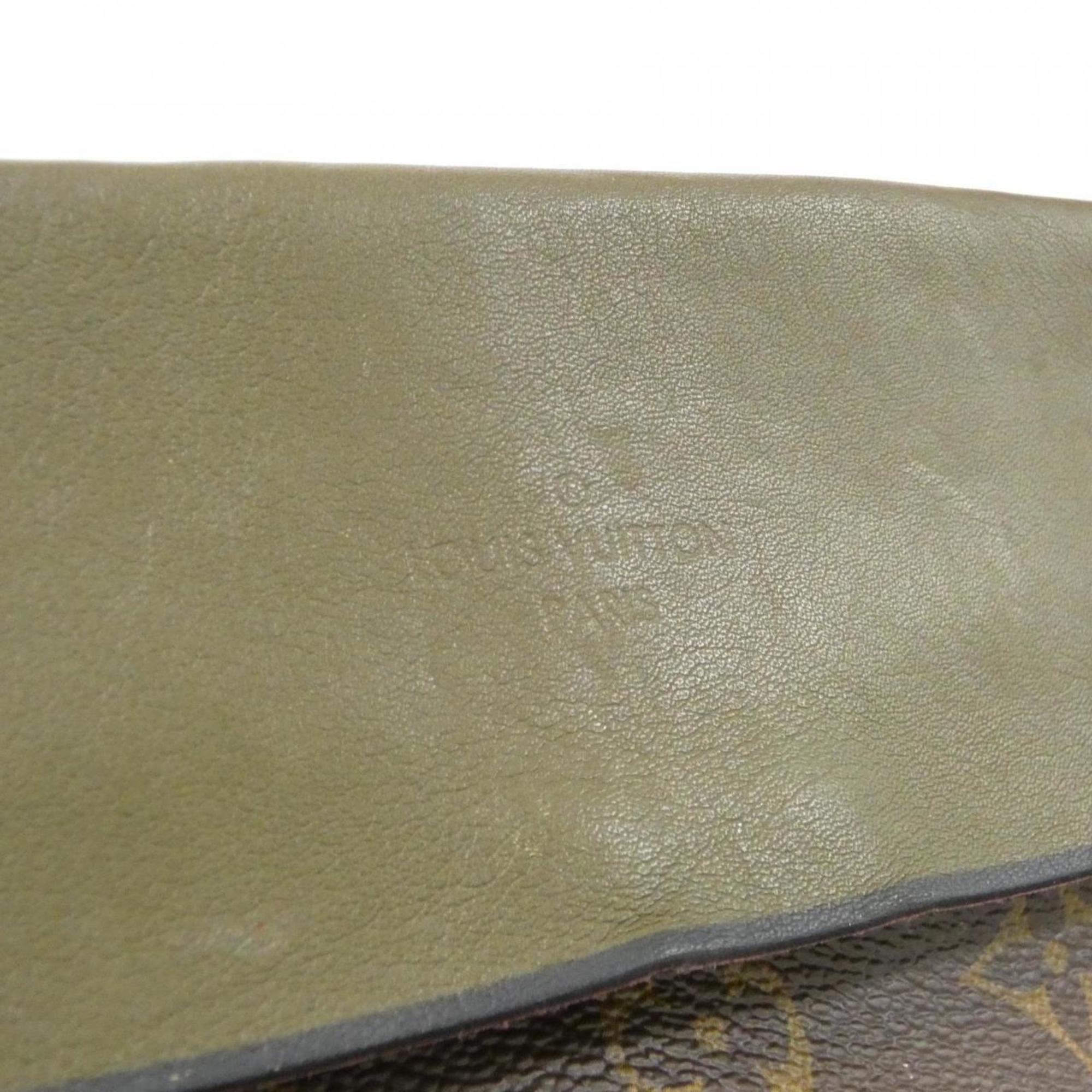 Louis Vuitton Brown Khaki Coated Canvas Shoulder Bag (Pre-Owned)