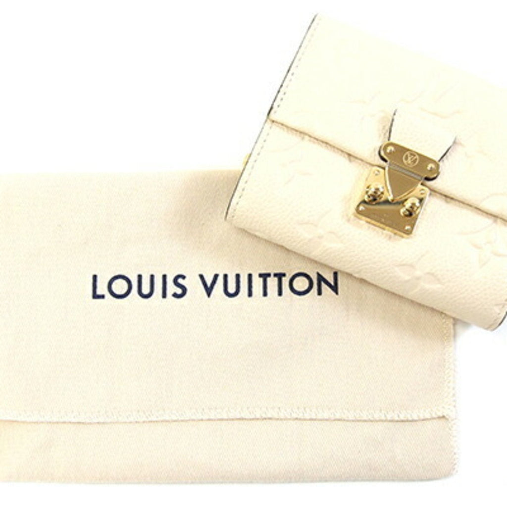 Louis Vuitton Ivory Monogram Empreinte Cuir Ombre Leather Wallet (Tri-Fold) (Pre-Owned)