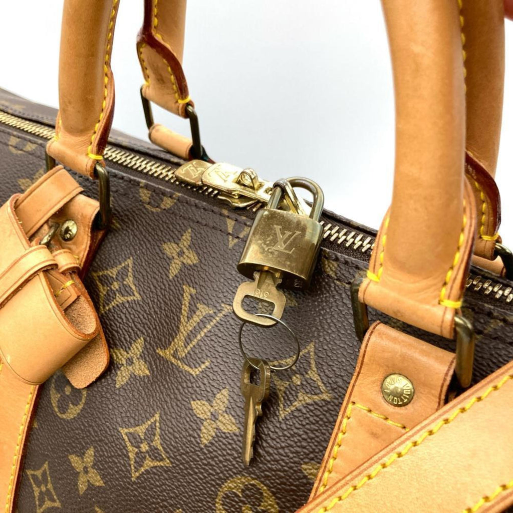 Louis Vuitton Monogram Brown Monogram Leather Boston Bag (Pre-Owned)
